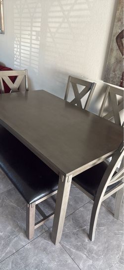 Dining Table Set with Chairs and Bench