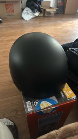 Matte Black Half-Shell Motorcycle Helmet XL