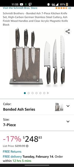 Schmidt Brothers Bonded Ash 7-Piece Knife Set