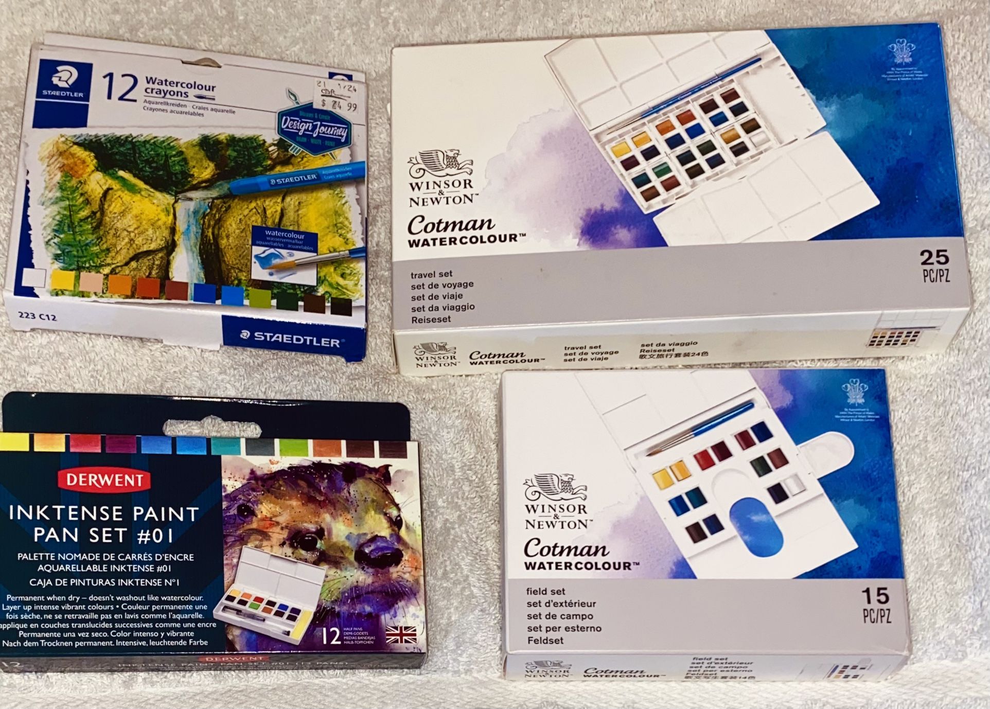 Four High Quality, Watercolor Paint Sets