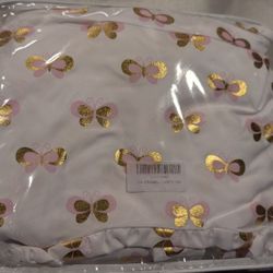 Little Grape Land Nursing Pillow Pink Gold Butterfly Baby Feeding Support