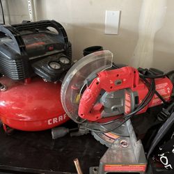Air Compressure And Miter Saw  