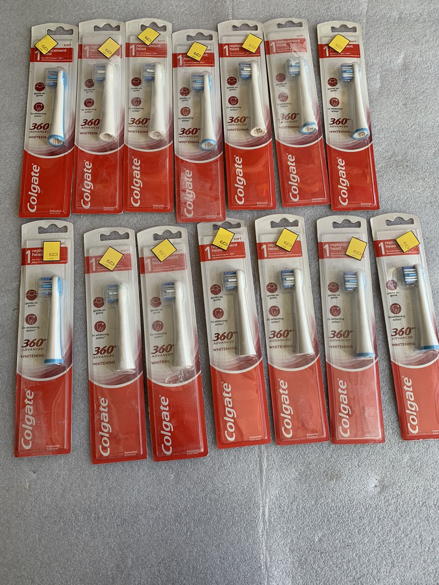 Colgate 360 Advanced Whitening Electric Toothbrush Replacement Heads, Replacement Toothbrush Heads 14 pieces sale all these $50