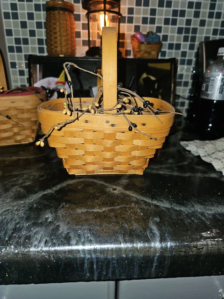 Longaberger Basket With Protector