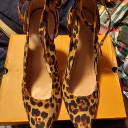 Faux Animal Print High Heela