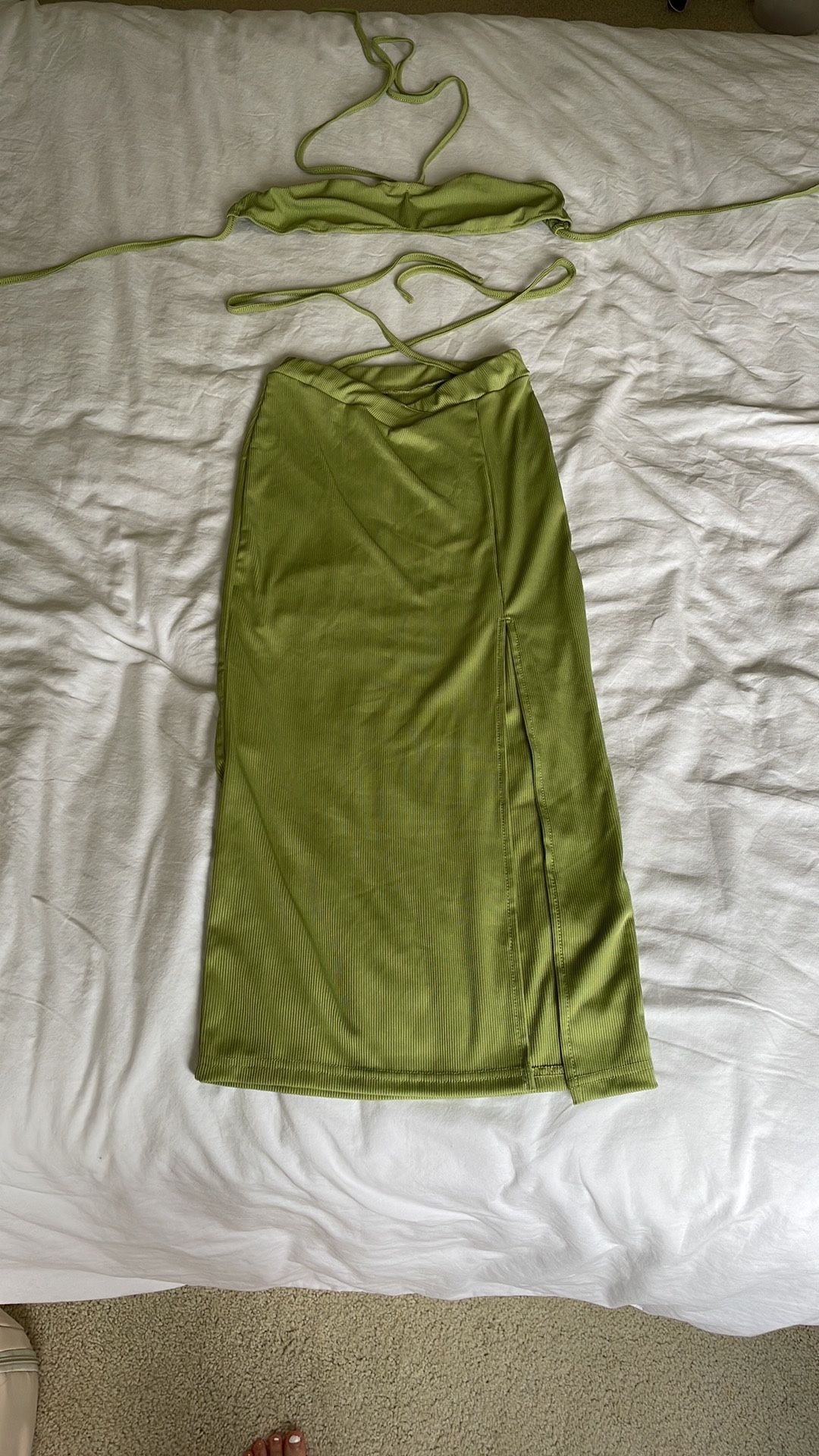 Green Tie Skirt