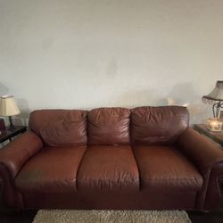 Leather Couch And Chair 
