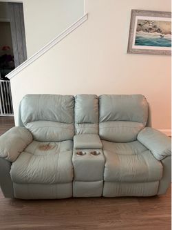 2 Leather Loveseats and 2 Chairs