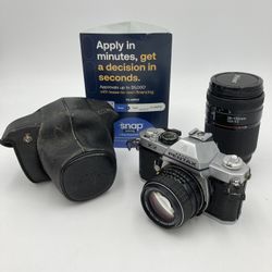 Pentax K2 35mm Film Camera with 50mm f1.4 & 35-135mm Lens 