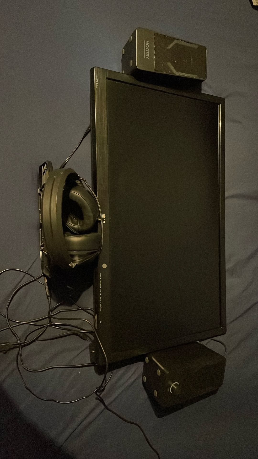 Monitor, Speakers, And Headphones
