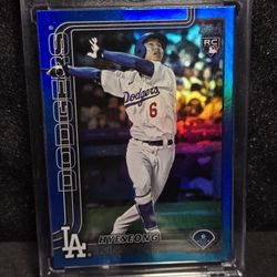 Hyeseong Kim Korean Rookie Topps Blue Rainbow Foil 