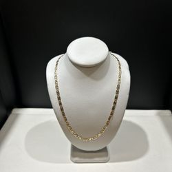 14K Tri Tone Necklace 18 Inch 