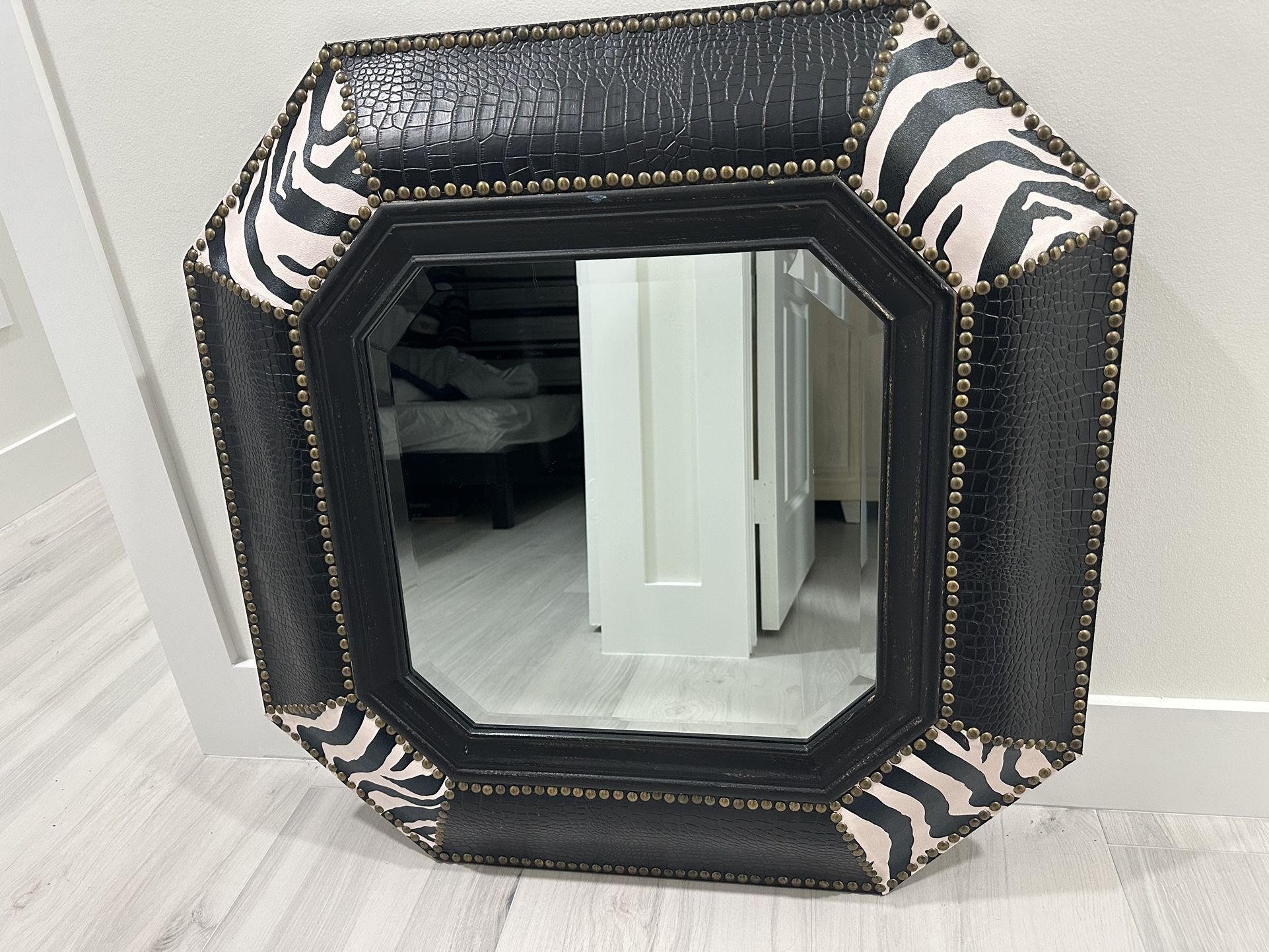 Leather Wrapped Mirror