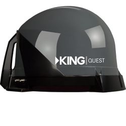 KING VQ4100 Quest Portable/Roof Mountable Satellite TV Antenna (for use with DIRECTV), Western Arc Satellites, Gray + CARRY BAG -power Cord Is Missing