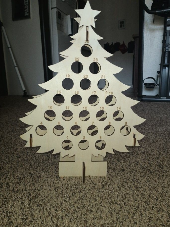 Christmas Tree Advent Calendar Wine Holder