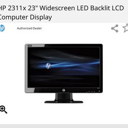 HP 23” Computer PC Monitor 