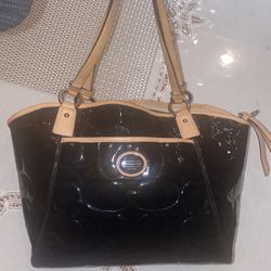 Authentic Black Coach Handbag