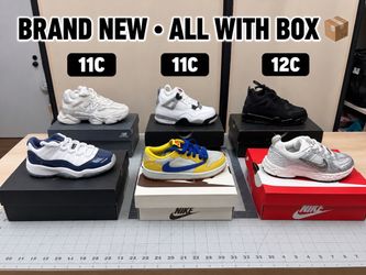 Brand New Kids Shoes w/ Box – Jordan, Nike & New Balance – 11C & 12C