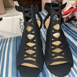 Soda Black Platform Heel