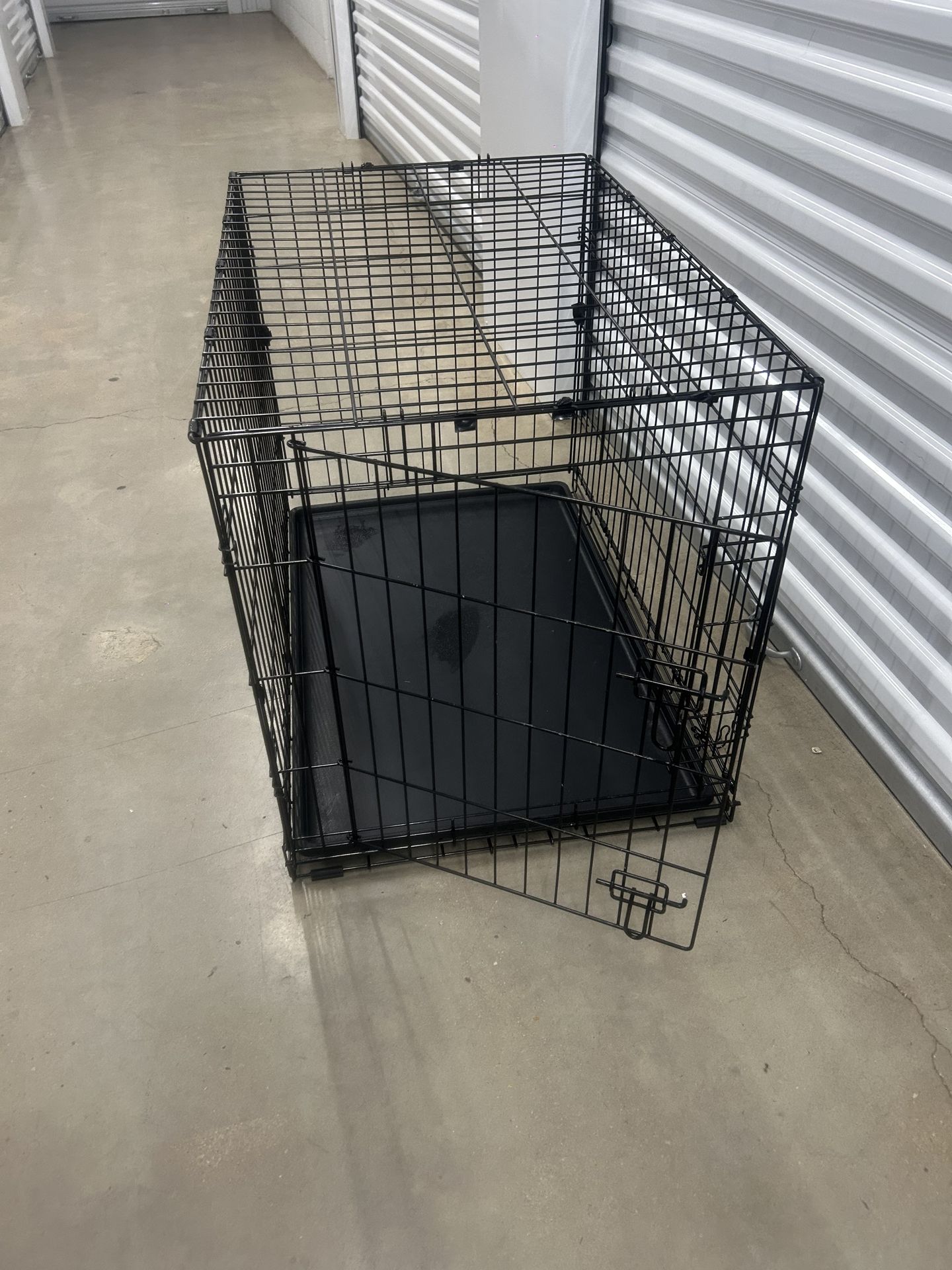 black wire dog crate