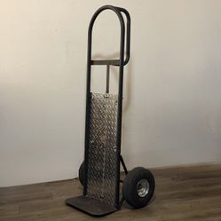 Heavy Duty P-Handle Hand Truck - Custom Diamond Plate Back - Great Condition