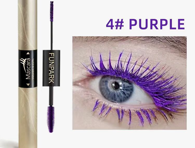 Colorful Mascara Waterproof Fast Drying Curling Eyelash Purple mascara