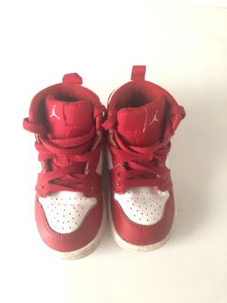 Red & White Jordans size 5c