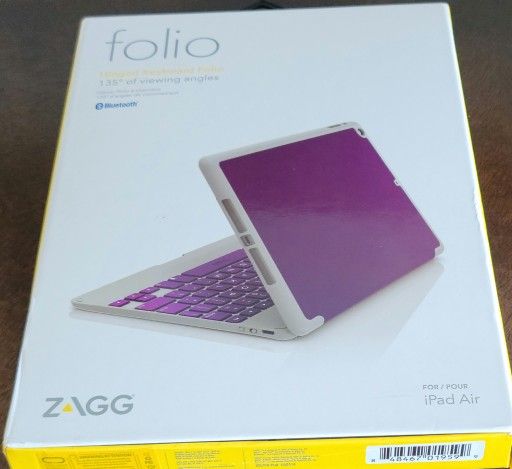 Brand New Zagg Folio IPad Air Keyboard Case