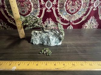 Vintage Rare Heavy Stone & Bonsai Tree