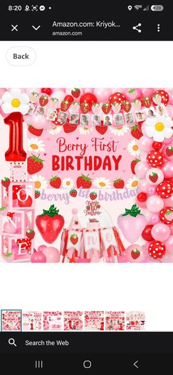 Berry 1st birthday party pack
