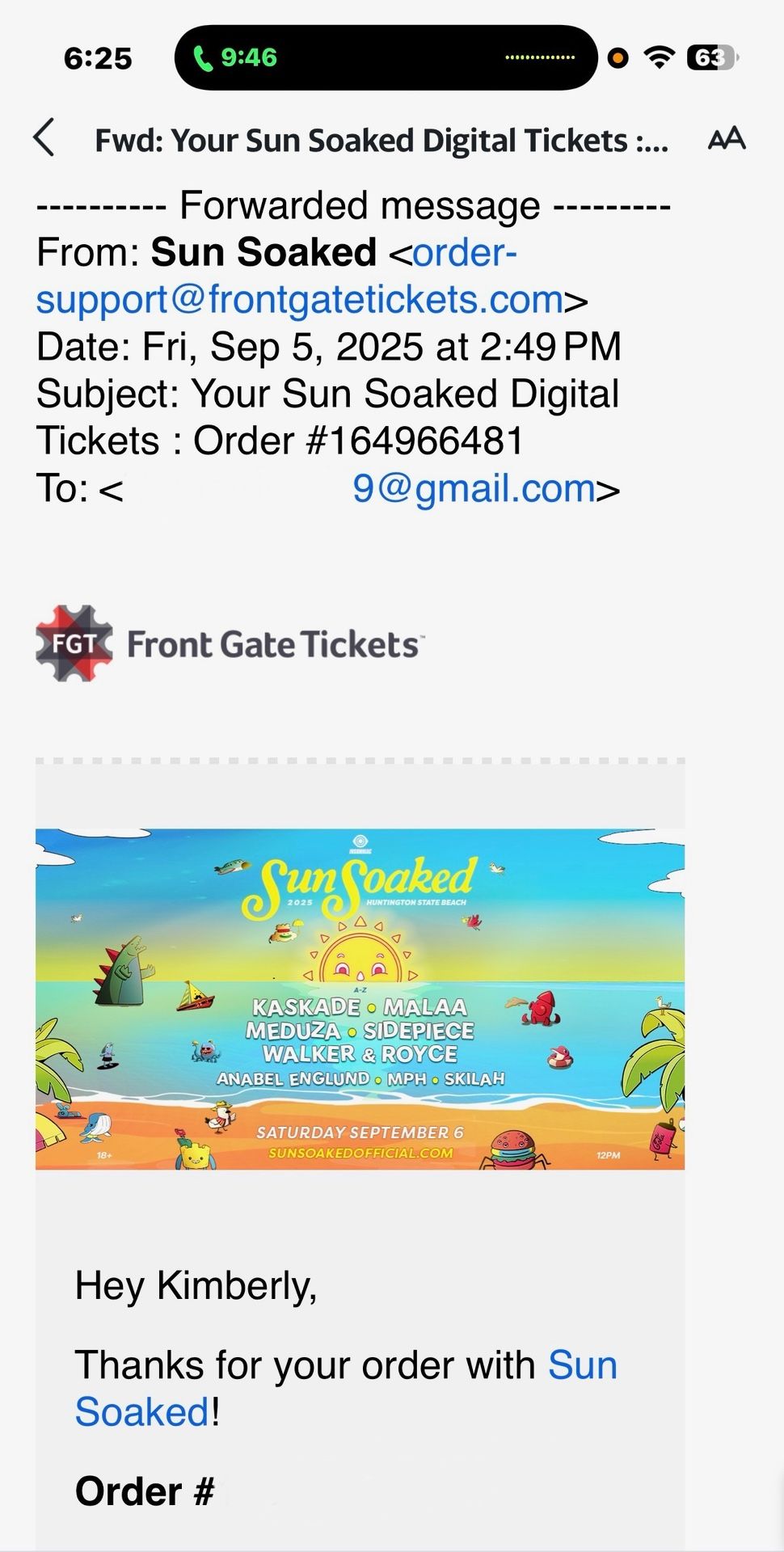 (2) Sun Soaked Tickets