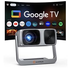 HAPPRUN 4K Smart Projector – 2000 ANSI – Google TV – BRAND NEW (Open Box)