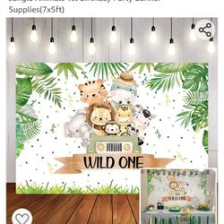 Wild One Jungle Theme Birthday Party Supplies