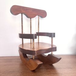 Vintage Tabletop Wood Chair Plant Stand Boho Cottage Home Decor