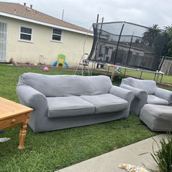 Free. Very Used Couch, Chair, Ottoman, Side Table