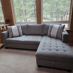 Grey Couch With Chaise Lounge