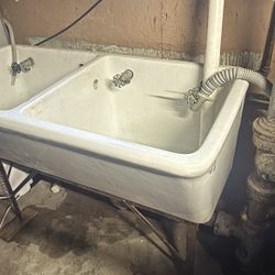Antique Porcelain Double Sink