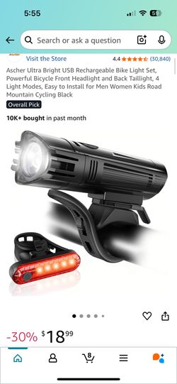 Ascher Bike Light - New In Box