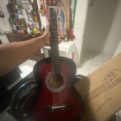 6 String Red Guitar 