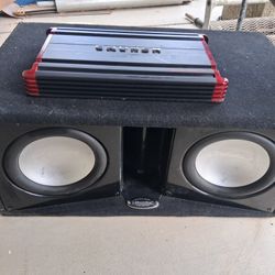 12" Inch 6oow  Subwoofers Speakers In Box  And 1500w Amp