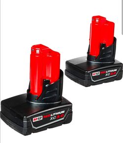 Milwaukee 48-11-2412 Twin Pack of 3.0 Amp Hour Extended Capacity 12V Lithium Ion Batteries