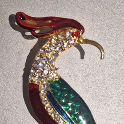 Vintage Bird of Paradise Brooch