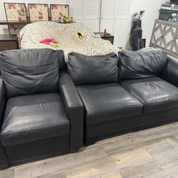 All Leather Loveseat And Chair - Best Offer