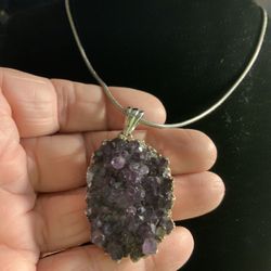 Amethyst Pendant With Sterling