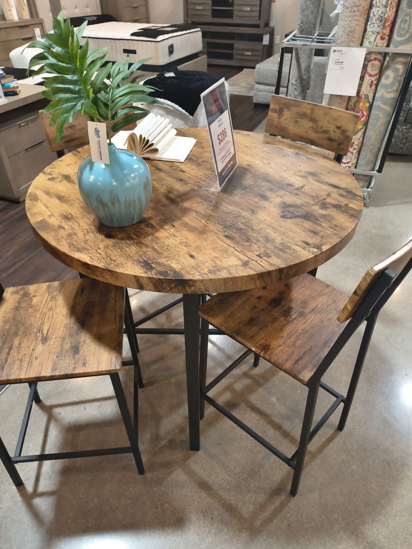 IronVale Counter Top Table & 4 Chairs