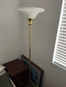 Gold floor lamp