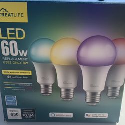 Smart LED Light Bulbs 4-Pack