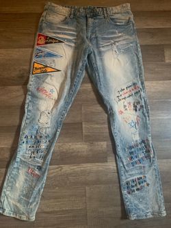 MENS SMOKE RISE EMBROIDERED JEANS