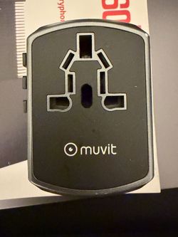 Muvit multivoltage plug adapter with 4 USB-A chargingplus