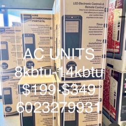 Ac Unit Portable 12-14 K BTU Cools 350-700  Free Delivery. $298-$369 